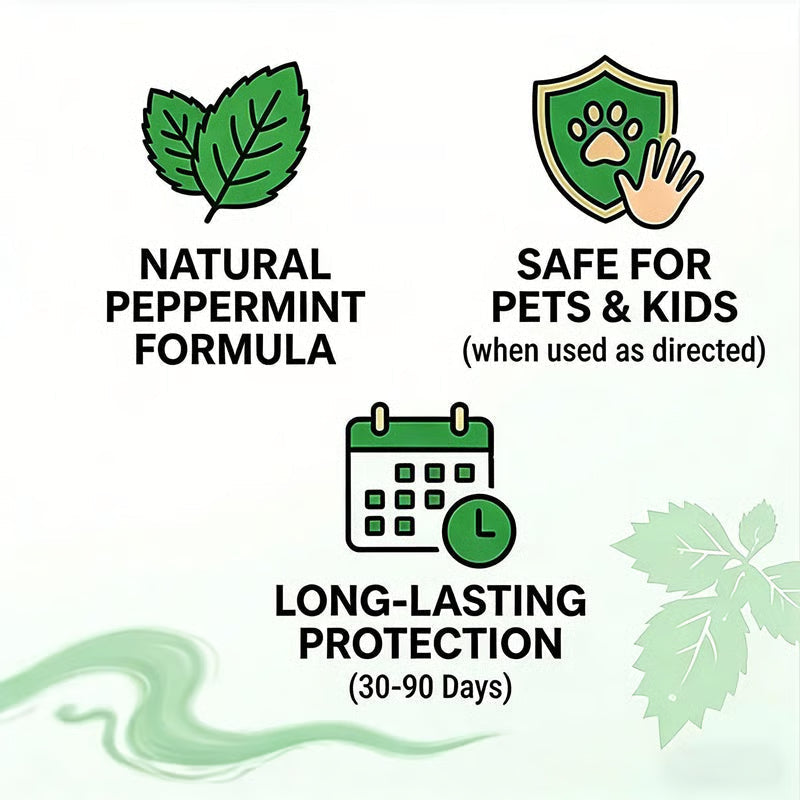 🟢 Natural Peppermint Rodent Repellent Tablets..