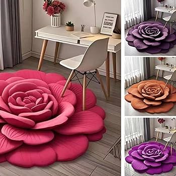 🌸3D Floral Plush & Diatomaceous Earth Floor Mat (60*60)