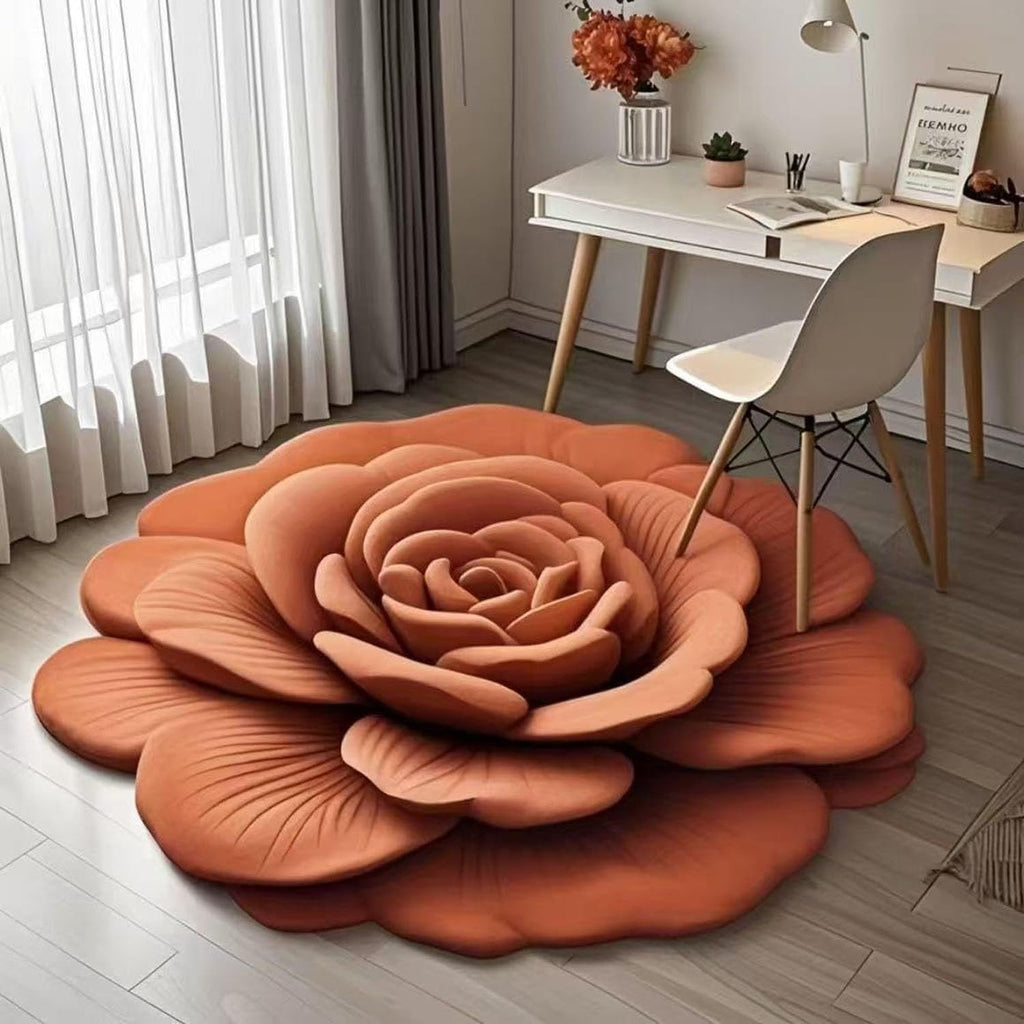 🌸3D Floral Plush & Diatomaceous Earth Floor Mat (60*60)